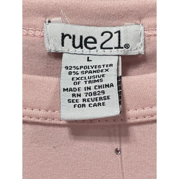 Rue 21 - Women's Short Sleeves T-Shirt - Pink - Large - Picture 9 of 12